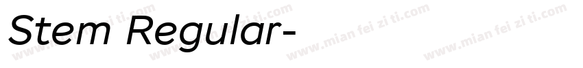 Stem Regular字体转换